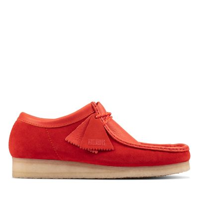 red clarks wallabees