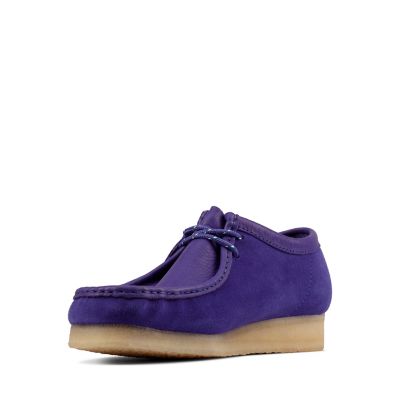 clarks wallabee purple suede