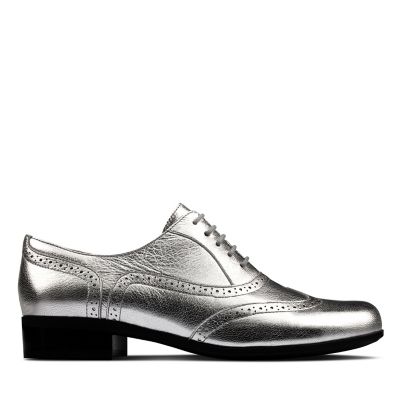 silver brogues clarks