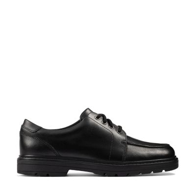 boys black leather shoes