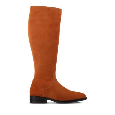 clarks tan knee high boots