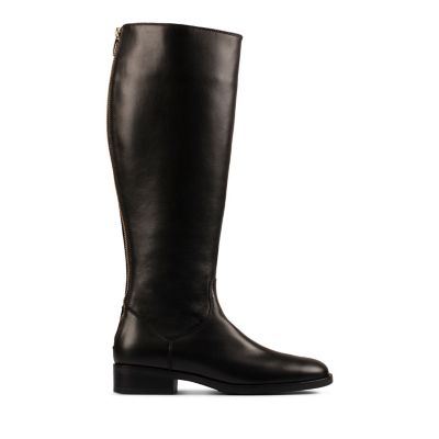 clarks black riding boots