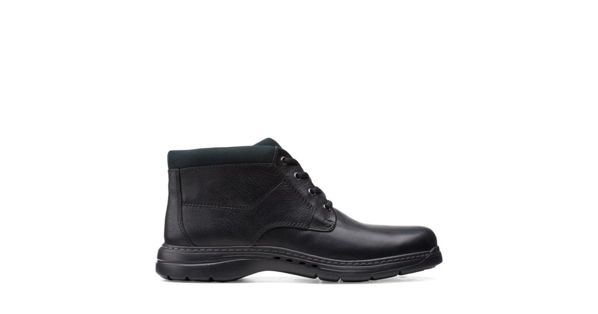 Un Brawley Up Black Leather-Mens Boots-Clarks® Shoes Official Site | Clarks