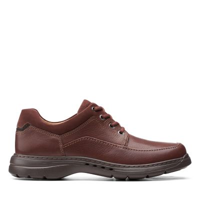 Un Brawley Lace Mahogany Leather-Mens 