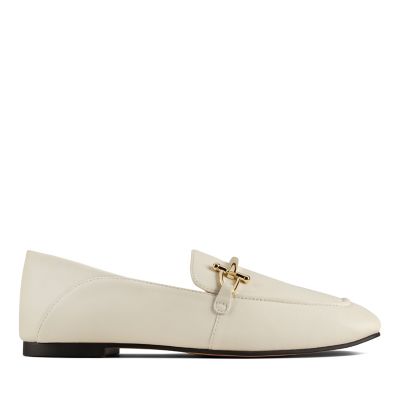 clarks white loafers