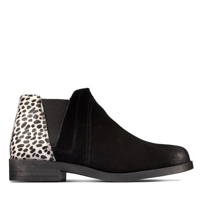 clarks ladies black suede boots