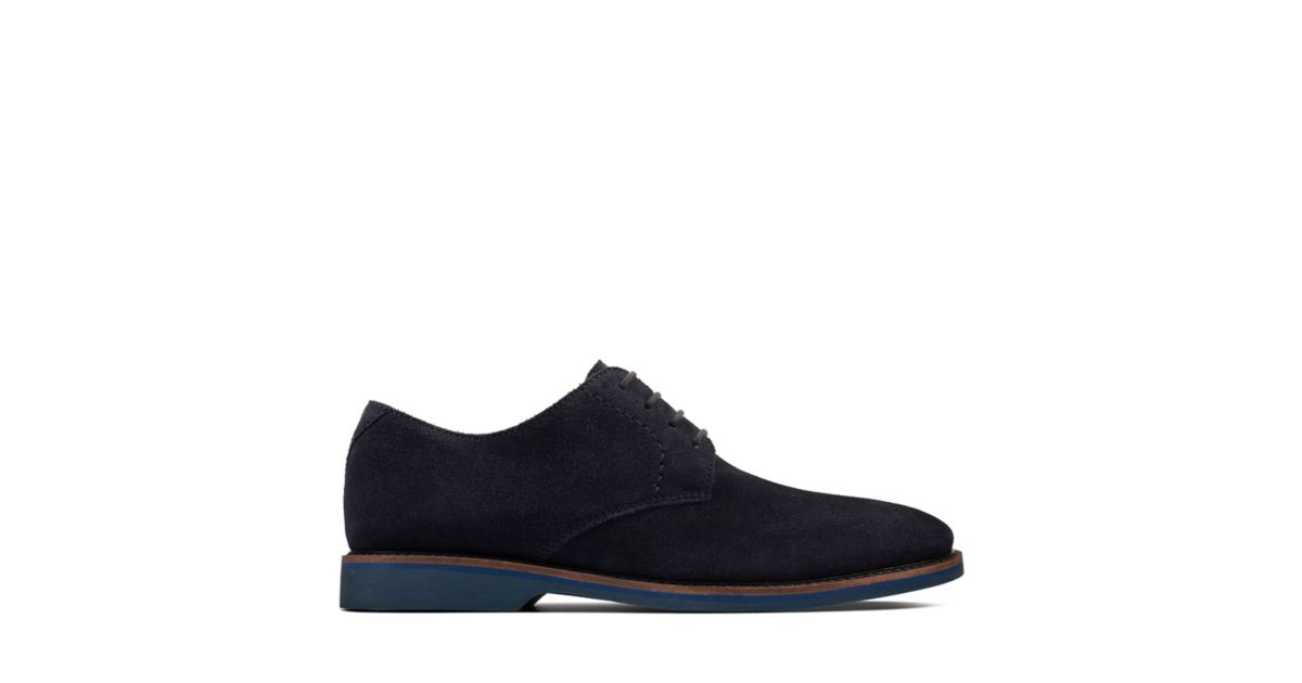 Atticus Lace Navy Suede-Mens Smart Styles-Clarks® Shoes Official Site ...