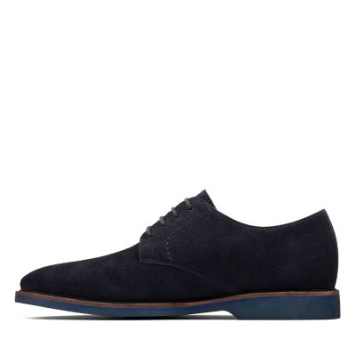 clarks atticus lace navy nubuck