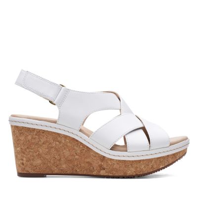 clarks white sandals