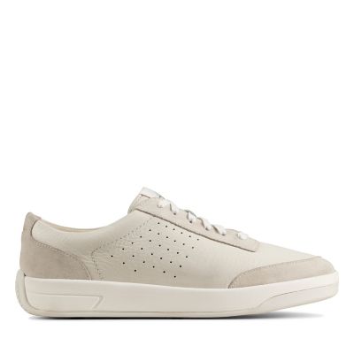 clarks white trainers