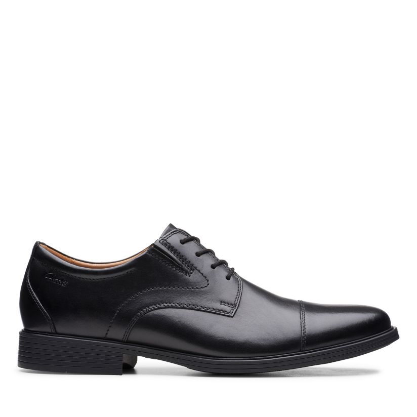 Whiddon Cap Black Leather-Mens Dress-Clarks® Shoes Official Site |