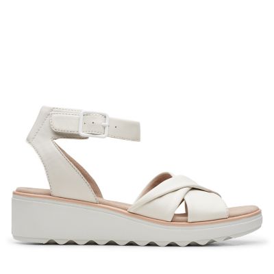 white wedge sandals clarks