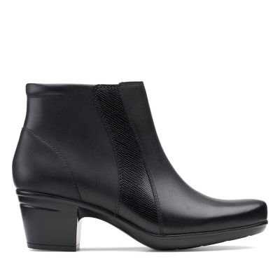 clarks patent ankle boots