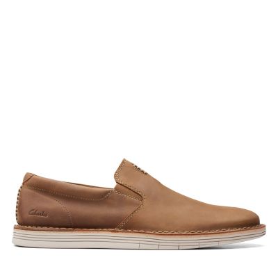 clarks leather slip on