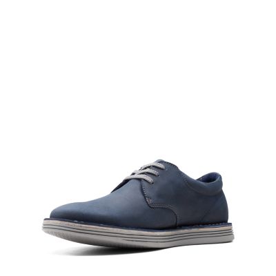 clarks navy leather