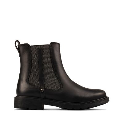 clarks girls leather boots