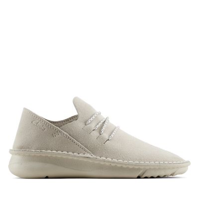 clarks white slip on shoes