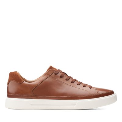 clarks brown trainers