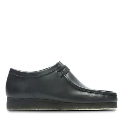 black leather wallabee clarks