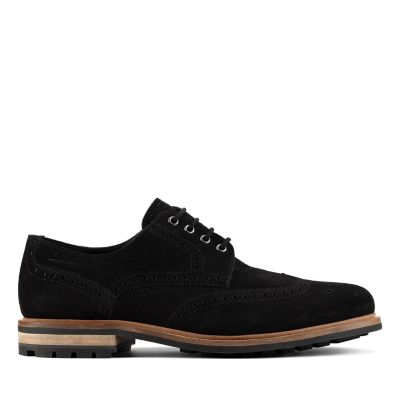 clarks mens black casual shoes