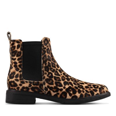 clarks leopard boots