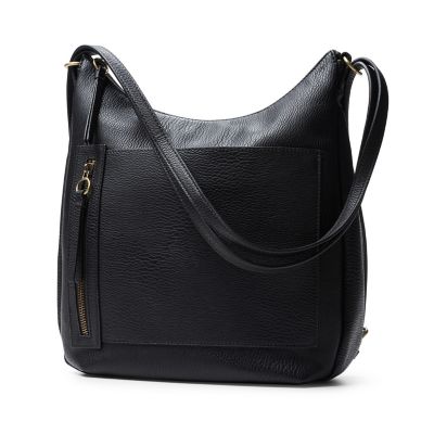 clarks black leather bag