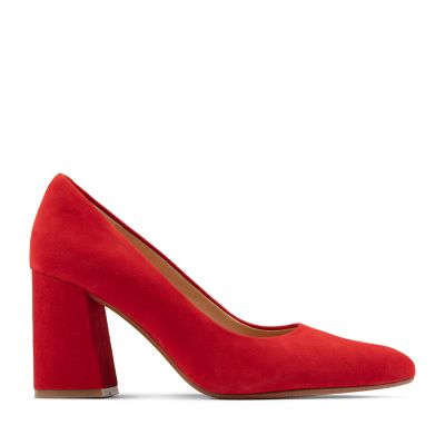 clarks red court shoes