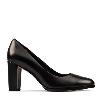 Kaylin Cara 2 Black Leather- Womens Heels- ClarksÂ® Shoes Official Site | Clarks