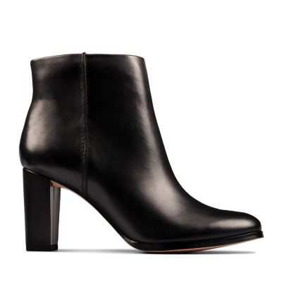 clarks black ankle boots