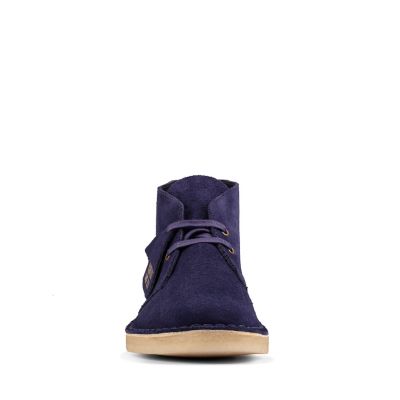 clarks desert boots purple