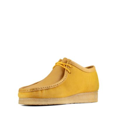 yellow clarks wallabees