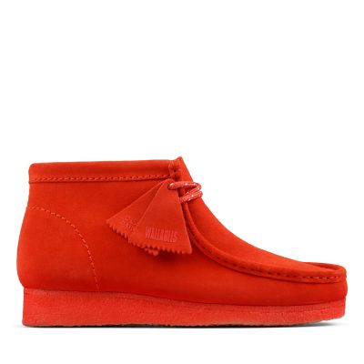 red clarks wallabees 