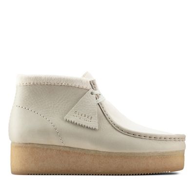 all white clarks wallabees