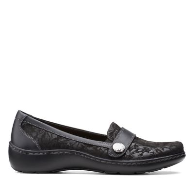 clarks navy blue womens shoes