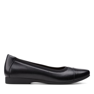 Un Darcey Cap2 Black Leather- Clarks 