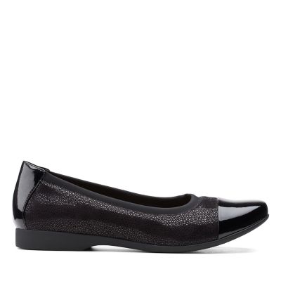 clarks womens black dress shoes