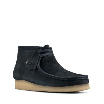 clarks wallabees navy blue suede