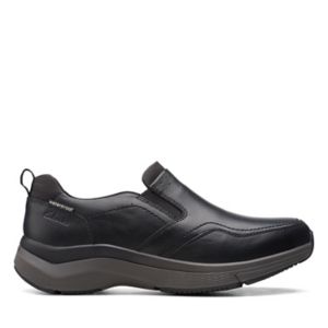 Clarks Men's Unstructured Unnature Easy Black Tumbled Leather Slip On Shoe 