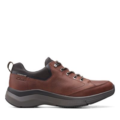 clarks brown sneakers