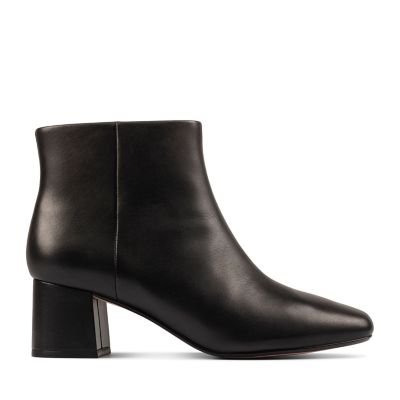 clarks patent ankle boots