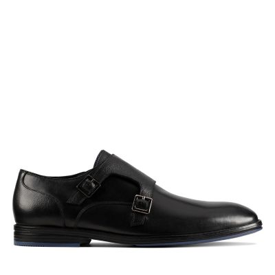 clarks mens black trainers