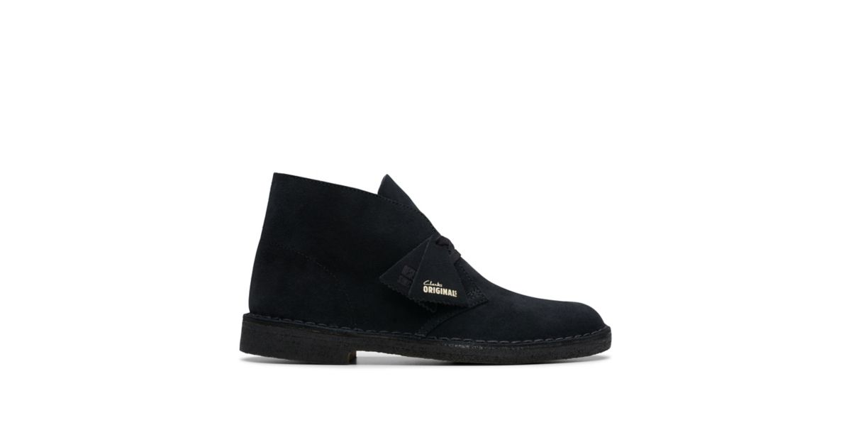 Men's Desert Black Suede Ankle Boots | Clarks