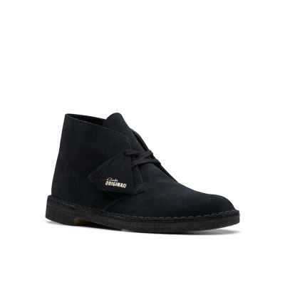 clarks mens black suede boots