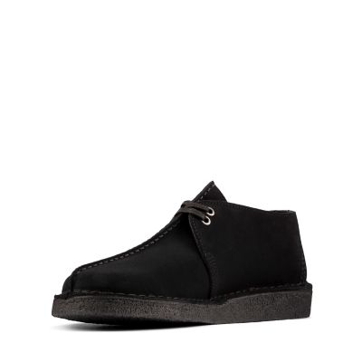 clarks desert trek black suede