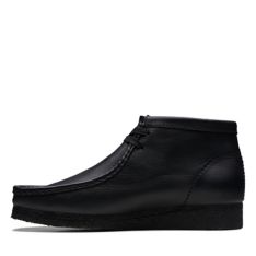 Wallabee Boot Black Leather Mens Originals-c | Clarks