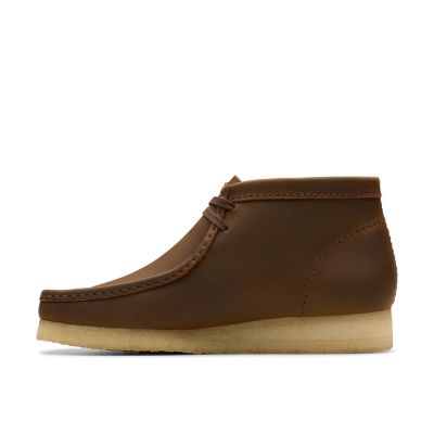 men's clarks wallabee beeswax leather