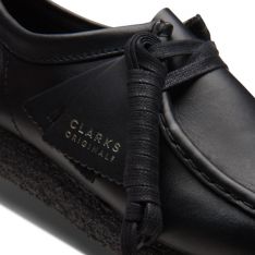 Wallabee Black Leather Lace-up Shoes | Clarks