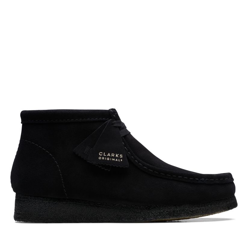 Clarks Suede Wallabee Desert Boots in Black for Men Mens Shoes Boots Chukka boots and desert boots 