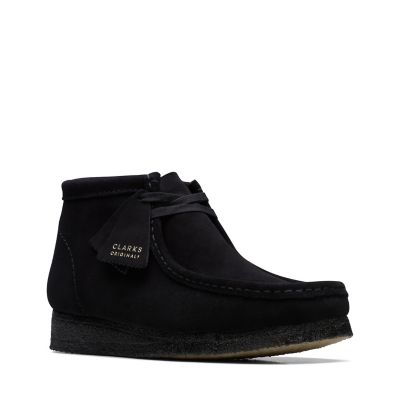 clarks wallabee run black nubuck