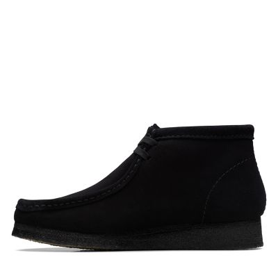 black leather wallabee clarks